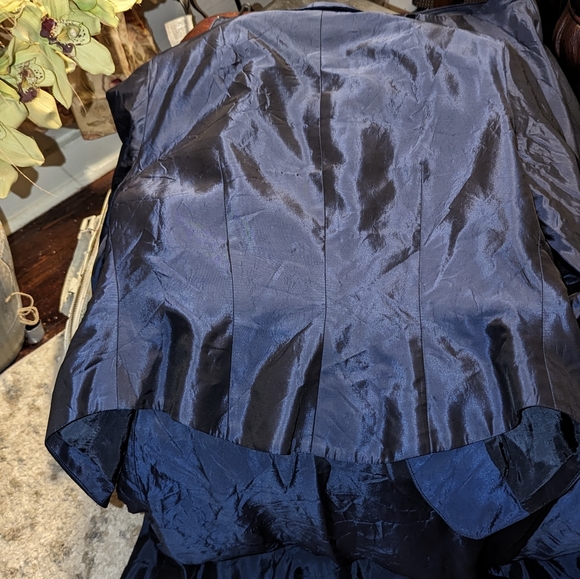 JS Collections size 10 navy skirt suit vintage. - Picture 4 of 16